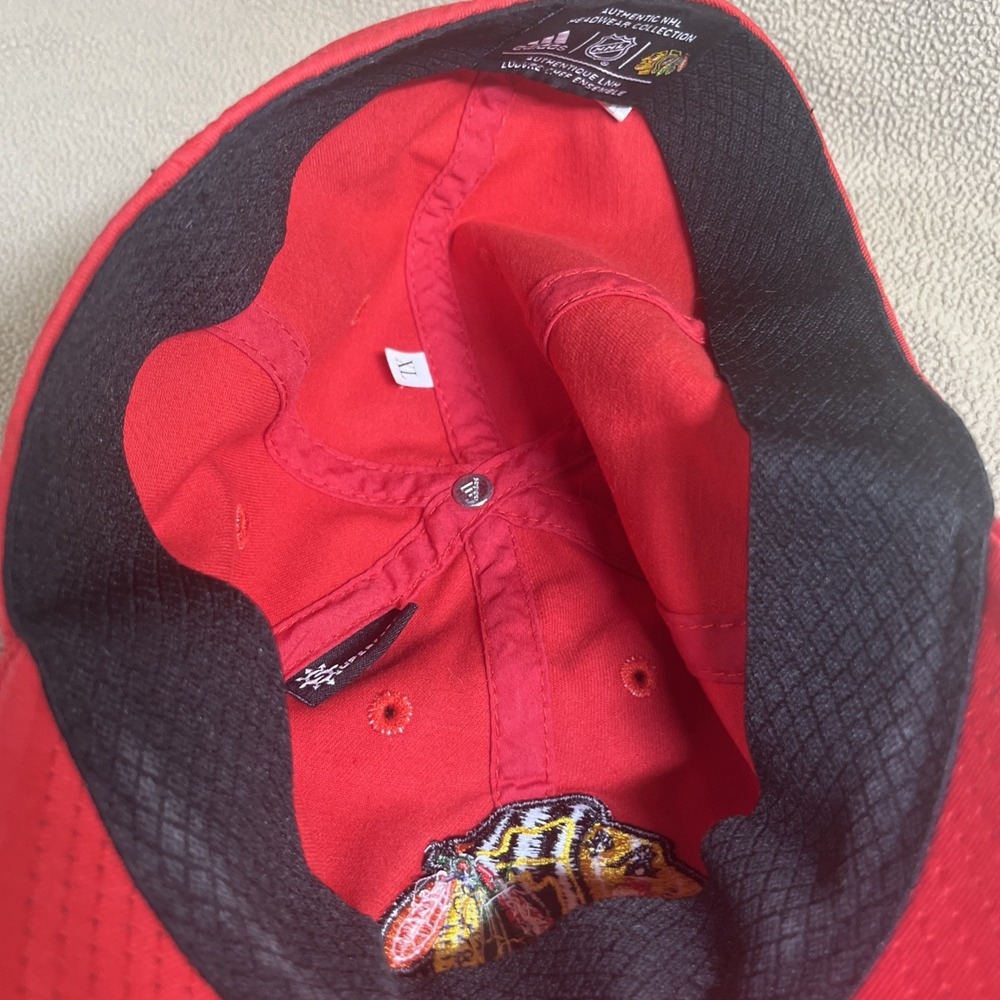 Authentic NHL Headware Collection Adidas. Chicago‎ Blackhawks Hat. Super Flex XL - Picture 11 of 11